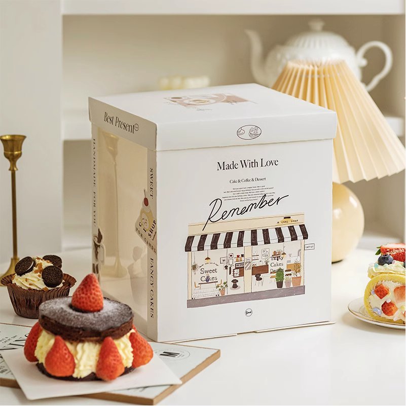 famous painting inspired semi transparent cake box for artistic bakery gifts famous painting inspired semi transparent cake box for artistic bakery gifts