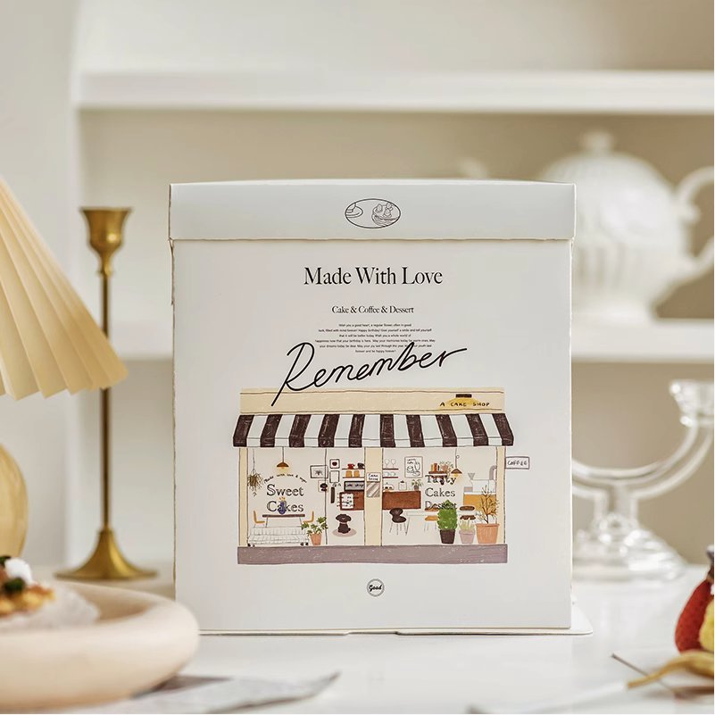 famous painting inspired semi transparent cake box for artistic bakery gifts famous painting inspired semi transparent cake box for artistic bakery gifts