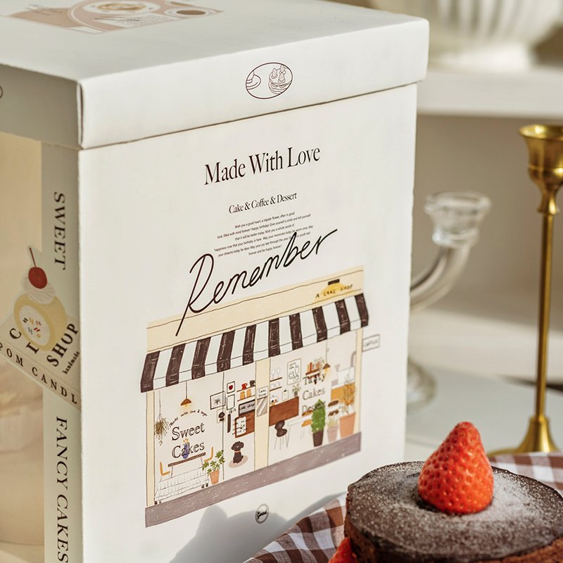 famous painting inspired semi transparent cake box for artistic bakery gifts famous painting inspired semi transparent cake box for artistic bakery gifts