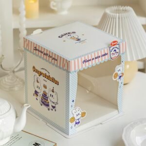 sweet paris semi transparent cake box for french city dessert packaging