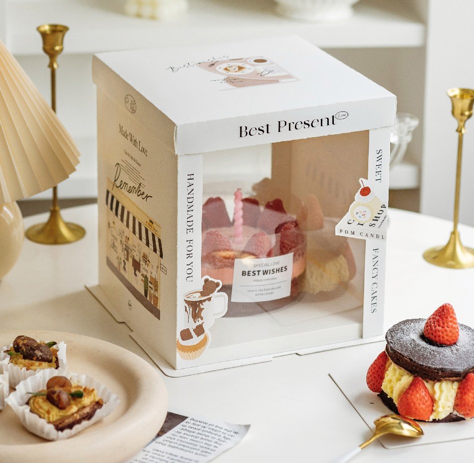 famous painting inspired semi transparent cake box for artistic bakery gifts famous painting inspired semi transparent cake box for artistic bakery gifts