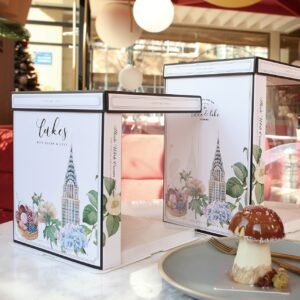 cat bakery semi transparent cake box for cute pet theme dessert packaging (复制)