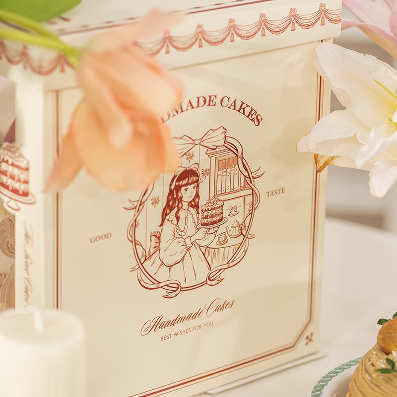famous painting inspired semi transparent cake box for artistic bakery gifts famous painting inspired semi transparent cake box for artistic bakery gifts