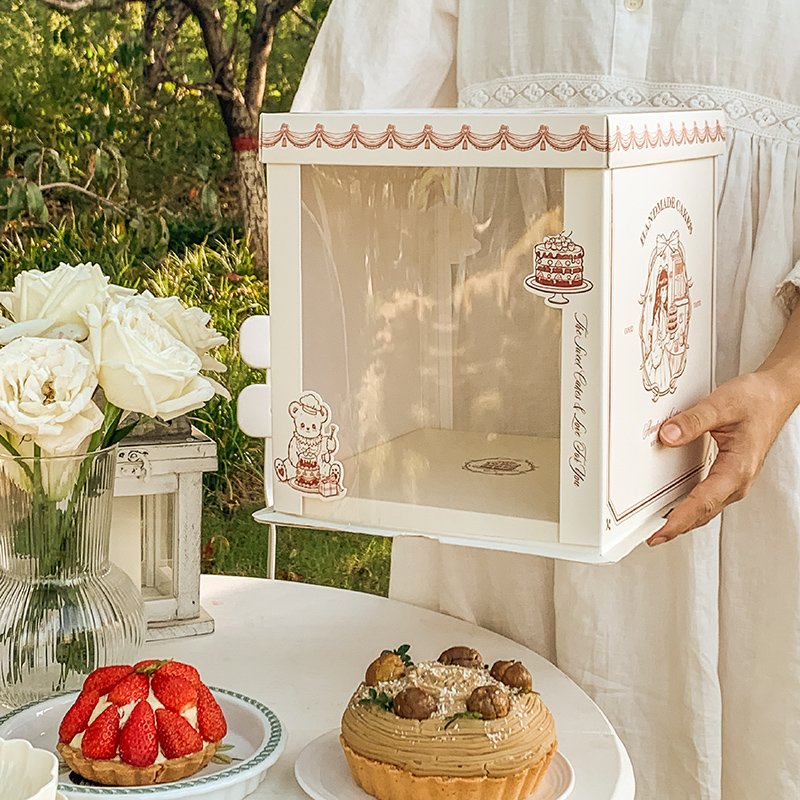 famous painting inspired semi transparent cake box for artistic bakery gifts famous painting inspired semi transparent cake box for artistic bakery gifts