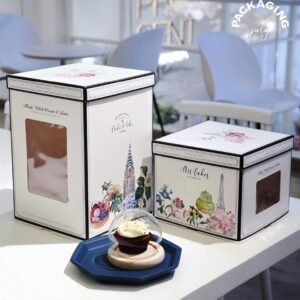 bakery mart window cake box for professional bakery dessert packaging (复制)