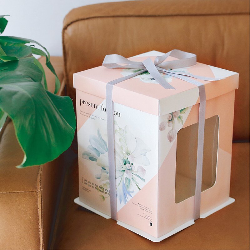 pink floral window cake box for soft flower birthday cake packaging pink floral window cake box for soft flower birthday cake packaging