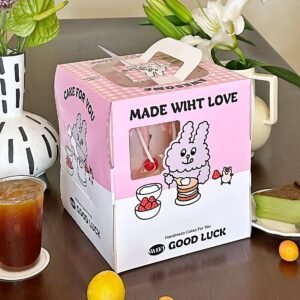 pink rabbit cartoon takeout box
