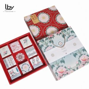Open-Source Floral Mooncake Gift Box Packaging Set