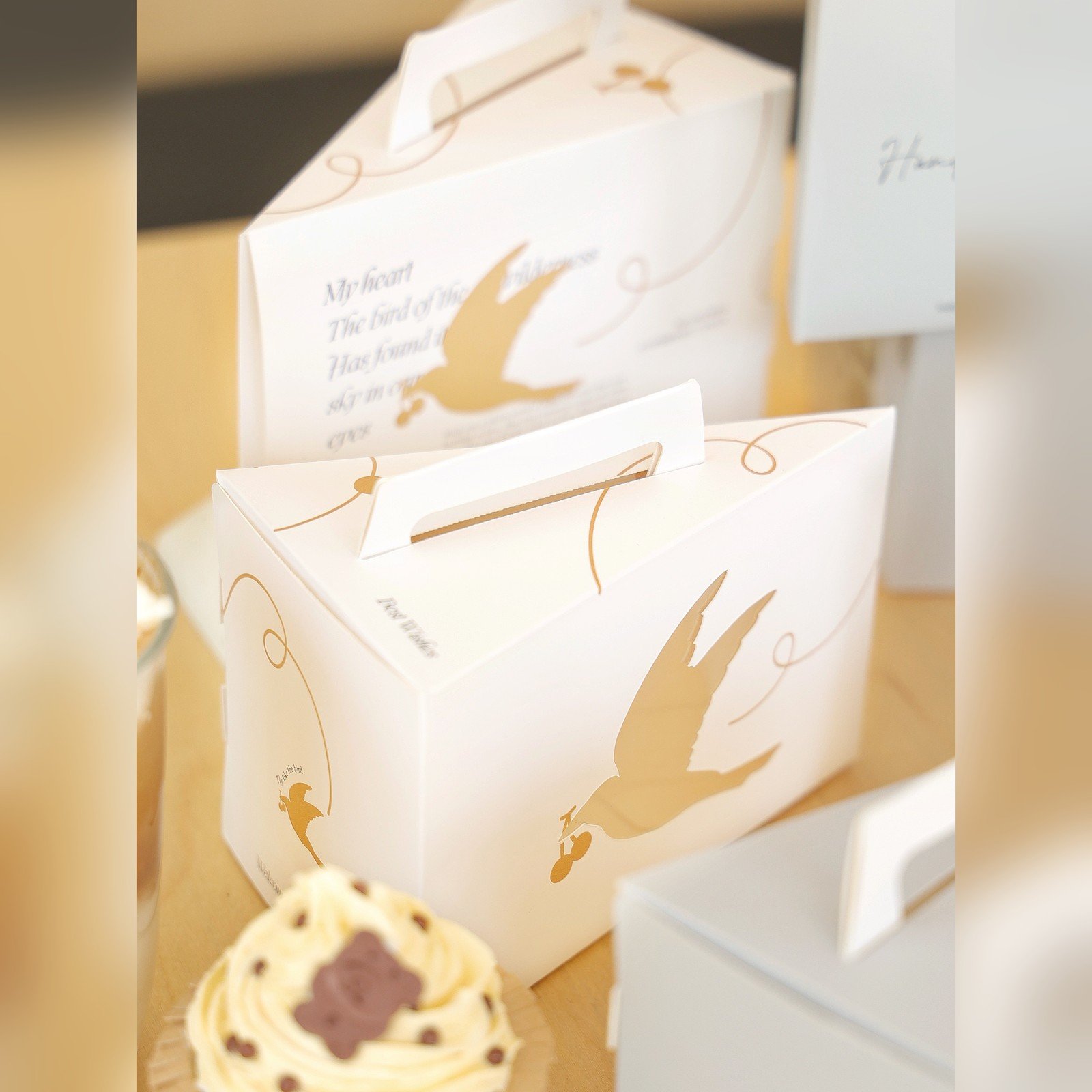 custom gray white collection coordinated slice cake box series Custom Gray White Collection Coordinated Slice Cake Box Series