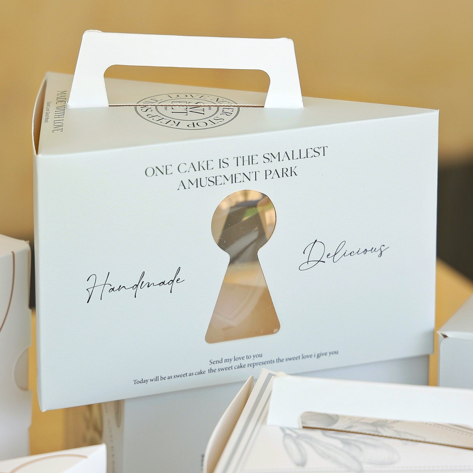 custom gray white collection coordinated slice cake box series Custom Gray White Collection Coordinated Slice Cake Box Series