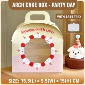 Custom Party Day Clear Slice Cake Box