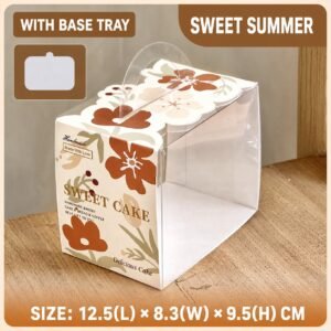 Custom Sweet Summer Clear Slice Cake Box