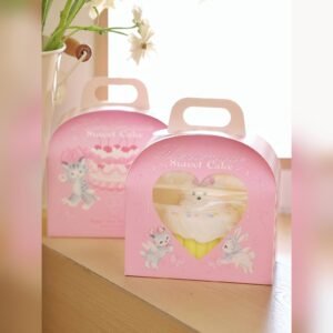 Custom Sweetheart Kitten Arch Window Slice Cake Box