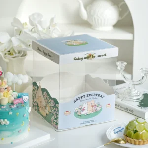 Camping Bear Cake Box Set — matching cake box design