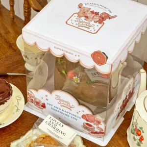 Cloud Bear Cake Box Set — matching cake box design